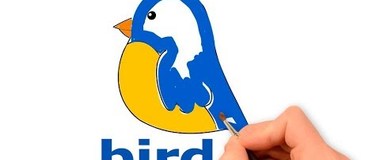 How to draw a Bird for kids, Bird Drawing Lesson Step by Step, #drawing, #YouTubeKids