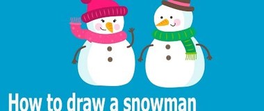 How to draw a snowman, draw two snowmen, draw a winter,  #Howtodraw, #PencilTV﻿