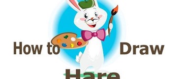 How to draw a hare, draw animals, #children, #YouTubeKids