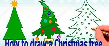 How to draw a Christmas tree, draw a Christmas tree, #YouTubeKids, #Howtodraw, #PencilTV﻿