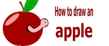 How to draw an apple, draw the fruit, #children, #YouTubeKids, #howto