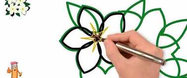 How to draw a flower, draw flowers step by step, #YouTubeKids
