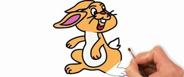 HOW TO DRAW A CUTE BUNNY RABBIT, HAPPY DRAWINGS, #howtodraw  #youtubeKids﻿
