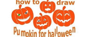 How to Draw Halloween Pumpkin, Drawing Lesson, #children, #YouTubeKids, #Howtodraw 