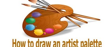 How to draw an artist palette, #children, #YouTubeKids, #Howtodraw