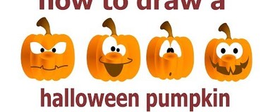 how to draw a Halloween pumpkin, #children, #YouTubeKids 