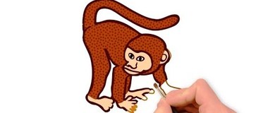 How to draw a monkey, draw animals, #howtodrawanimals, #YouTubeKids﻿